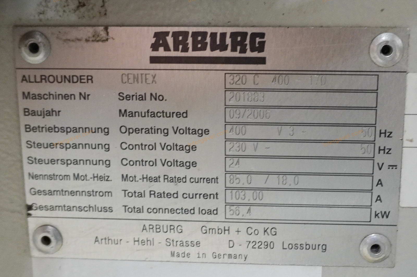 Fröccsöntő gép - Arburg, 320 C 400-170 2