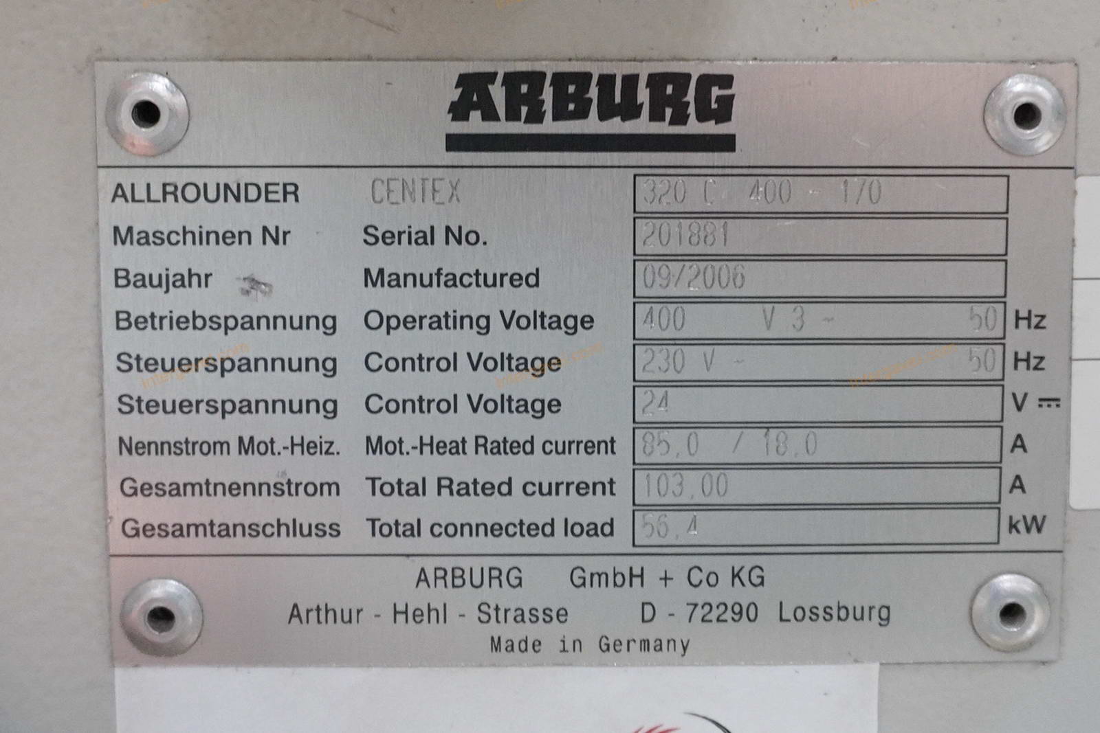 Fröccsöntő gép - Arburg, 320 C 400-170 2