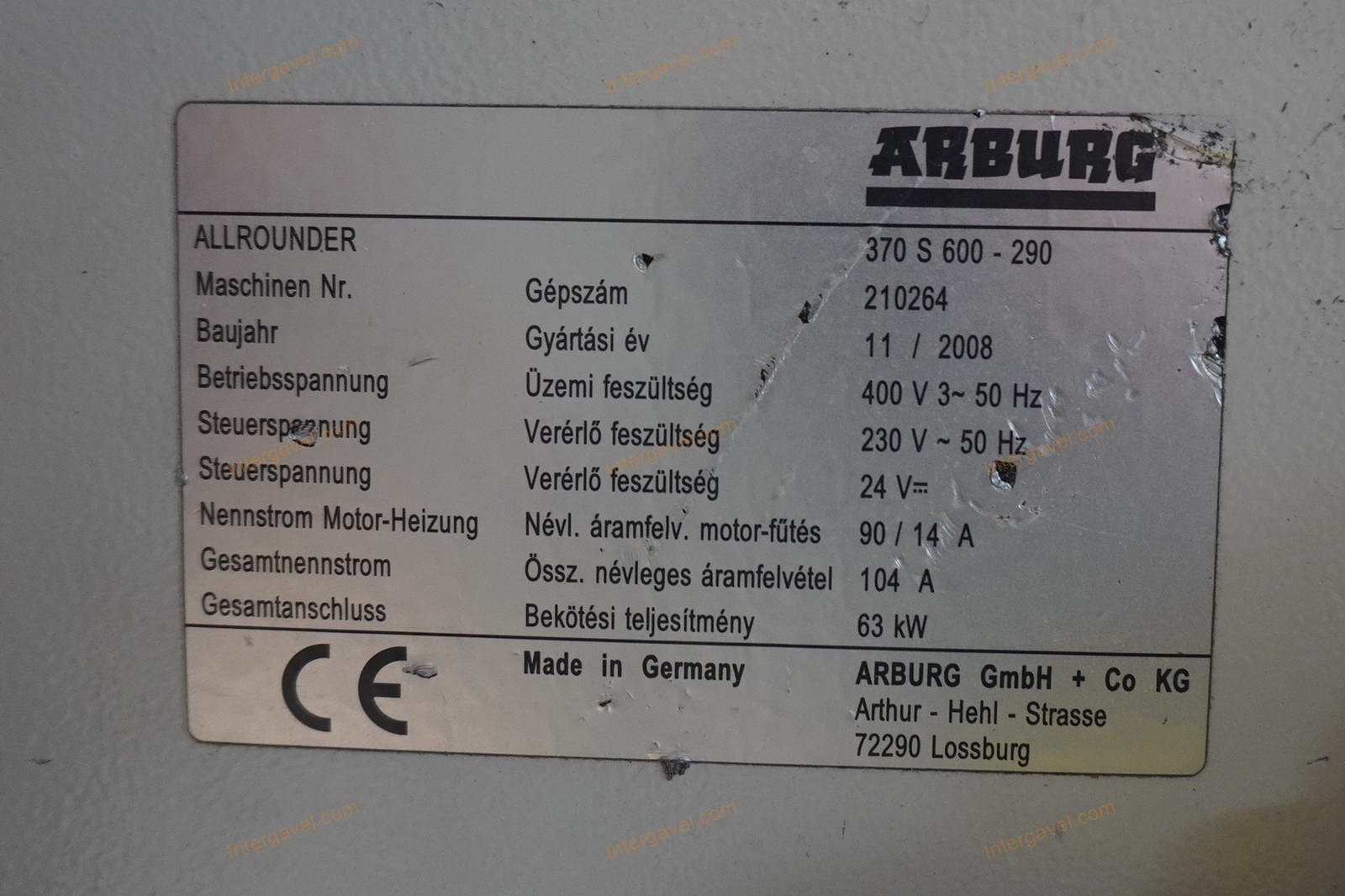 Fröccsöntő gép - Arburg, 370 S 600-290 2