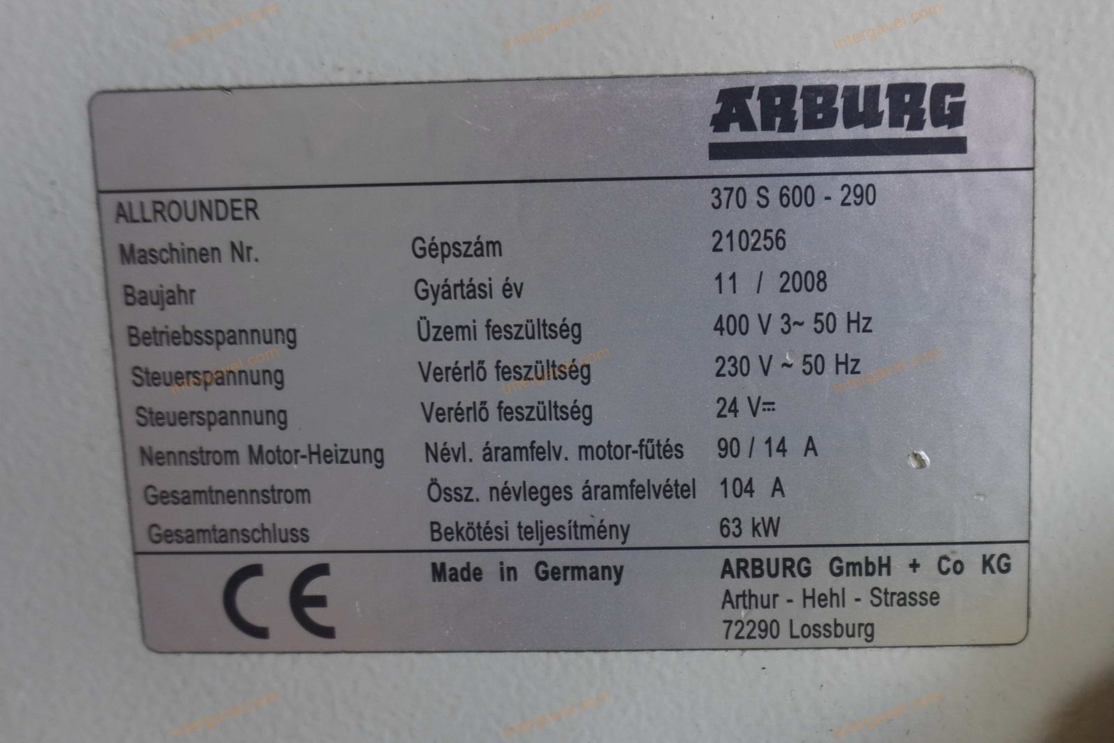 Fröccsöntő gép - Arburg, 370 S 600-290 2