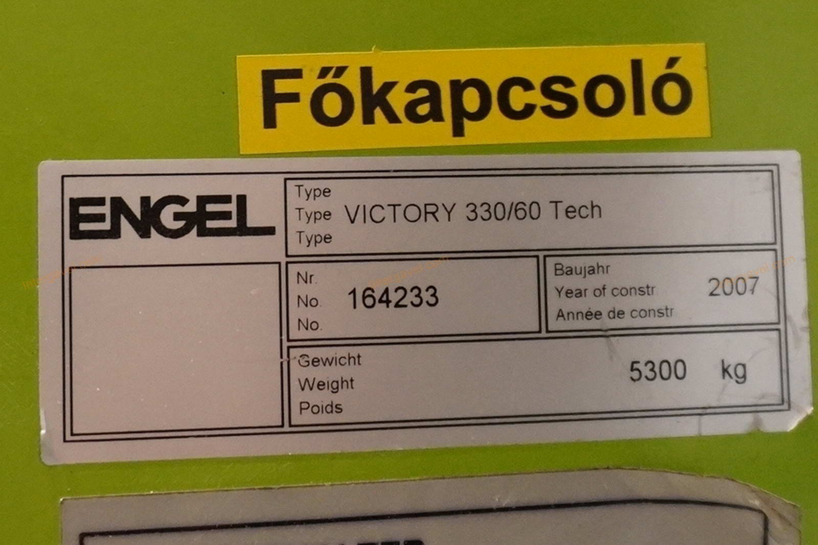 Fröccsöntő gép - Engel, Victory 330/60 Tech 2