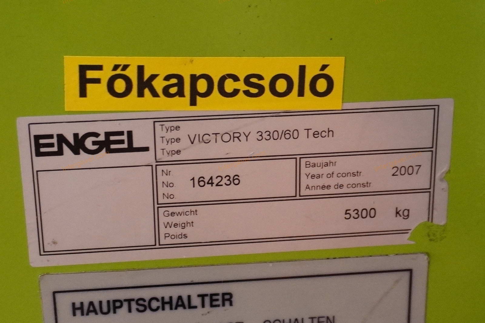 Fröccsöntő gép - Engel, Victory 330/60 Tech 2
